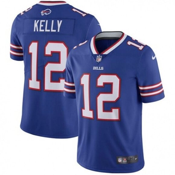 Mens Youths Kids Womens 12 Jim Kelly Blue Stitched Jersey